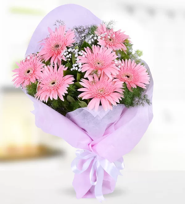Pembe Gerbera Buketi